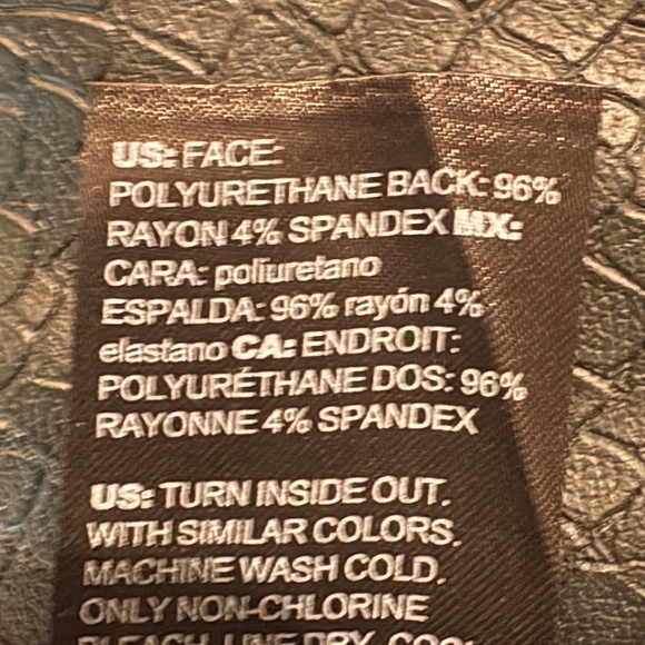 White House Black Market Runway Dark Green Faux Reptile Print Pull On Leggings - Picture 10 of 10